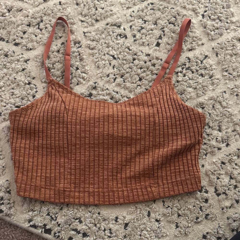 Aerie Terracotta Ribbed Camisole